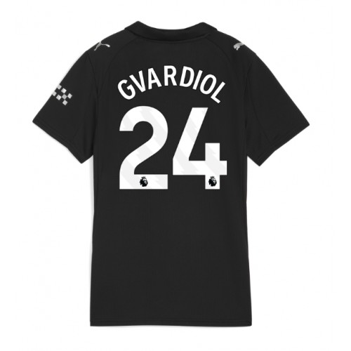 Fotbalové Dres Manchester City Josko Gvardiol #24 Dámské Venkovní 2025-26 Krátký Rukáv